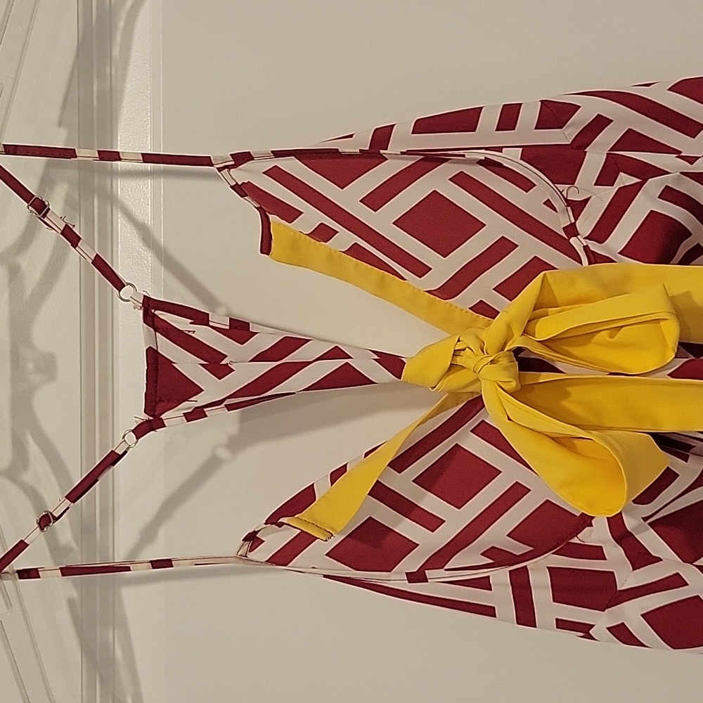Mud Pie Women's Garnet and Gold Sundress - Picture 7 of 9